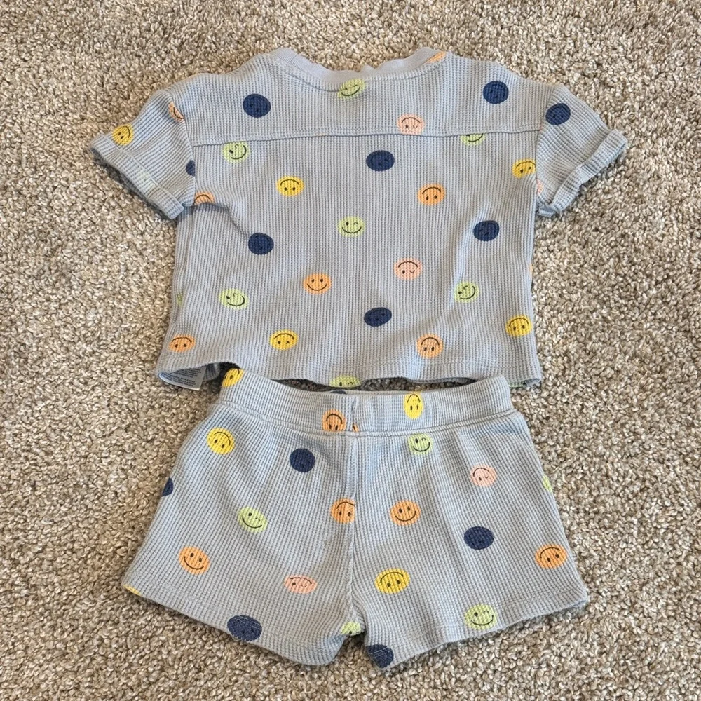 Old Navy Baby Smiley Set - Blue, Orange, Yellow Waffle